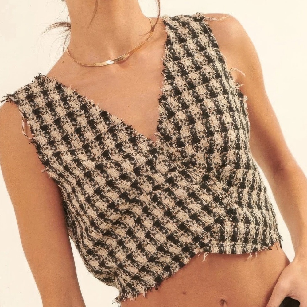 Plaid Woven Vest